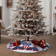 thumbnail image 4 of Sikiie Cute Gnomes in USA Nativity Christmas Tree Skirt, Jesus Christian Winter Holiday Tree Mat Decoration(30-48IN)36", 4 of 6