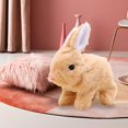 thumbnail image 1 of Interactive Rabbit Toy Stuffed Animal Lovely for Birthday Gifts Party Favors brown, 1 of 10