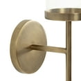 thumbnail image 6 of Kate and Laurel Blaise Traditional Metal Wall Sconce, 5 x 6 x 24, Antique Brass, Vintage Round Candle Holder with Removable Glass Cylinder for Flameless Candles, 6 of 9