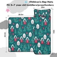thumbnail image 5 of Dark Teal Christmas Village Pattern Toddler Nap Mats for Kids Preschool,50"x20" Sleeping Mat Bag or Kids,Toddler Sleeping Bag,Toddler Nap Mat or Daycare, 5 of 6