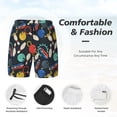 thumbnail image 3 of Bingfone Bowling Ball for Men's Double Layer Swimming Trunks with Lining, Drawstring Style with Pockets Beach Shorts Men's Swimsuit-3X-Large, 3 of 6