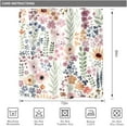 thumbnail image 5 of Extra Long Shower Curtain for Bathroom Decor 72Wx84H Cute Boho Wildflower Watercolor Plant Leaves Girls Kids Botanical Art Printed Fabric Polyester Waterproof 12 Pack Plastic Hooks, 5 of 17