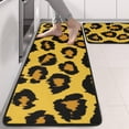 thumbnail image 2 of Kitchen Rugs Sets Of 2,Yellow and Black Of Leopard Print Anti Fatigue Kitchen Mat Rugs Non Slip Washable,Decorative Kitchen Floor Mats for Kitchen,Sink,Laundry,17"x47"+17"x47", 2 of 5