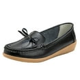 thumbnail image 1 of Chaussures Décontractées pour Femmes à Bout Rond, Couleur Unie, Chaussures Compensées, Chaussures Simples, Chaussures Bateau Type Pois, 1 of 9