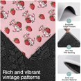 thumbnail image 3 of Pink Cow Strawberry Pattern Kitchen Rugs Sets Of 3,Kitchen Runner Rugs Non Skid Washable,Decorative Kitchen Floor Mats for Kitchen,Sink,Laundry,17"x30"+ 17"x47" + 17"x59", 3 of 6
