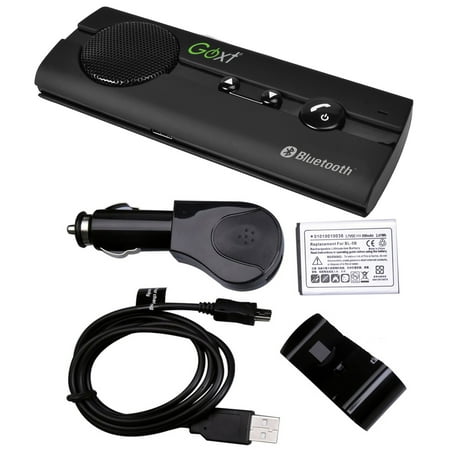 Custom Accessories GOXT Visor Mount Hands-Free Bluetooth Speaker (Best Bluetooth Speaker Car Kit)