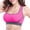 Red, variant on LELINTA Women's Seamless Sports Bra Mesh Racerback Workout Bras with Removable Pads