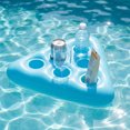 thumbnail image 5 of Sruoe Triangular Inflatable 6 Cup Pool Holder, Lightweight Portable Inflatable Drink Caddy, Multi Scenario Use Float for Bath Toy Pool Party Supplies Pool Party Accessory, 5 of 6