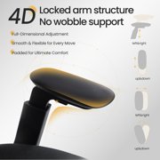 COLAMY Aether Ergonomic Mesh Office Chair, One-Touch Easy Adjust Managerial Desk Chair with Levitating Seat Cushion & Pilot-Level Sync Armrests, 300 LBS Mid Back Mesh Computer Chair, Grey