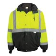 thumbnail image 1 of Class 3 Bomber Jacket, Reflective Stripes, Fleece Lined, XL, 1 of 4