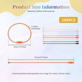 thumbnail image 2 of 200 PCS Keychain 5.9 Inches Wire Ring 0.059 Inches Thickness Cable Loop Ring for Hanging Luggage Tag Key and ID Card Multicolor, 2 of 12