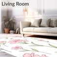 thumbnail image 2 of ODIKA 5x7 Machine Washable Non-Slip Area Rug, Whimsical Blossom Wonderland Fairytale Meadow Dreamscape High Traffic Rug, Pink, 550133, 2 of 7