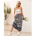 thumbnail image 5 of Weardear Women's Boho Floral Skirt Casual Elastic High Waist Maxi Skirts Flowy A Line Beach Long Skirt with Side Pockets, 5 of 7