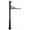 Black, variant on QualArc REPST-801-WHT 5 in. Prestige Real Estate Sign System with Horse Head Finial & Fluted Base - White Color