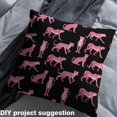 thumbnail image 2 of Castle Fairy Safari Leopard Fabric by the Yard 3 Yards, Cheetah Print Room Decor Fabric by the Yard, Woodland Wildlife Fabric for Sewing, Pink Black Room Decor, 2 of 6