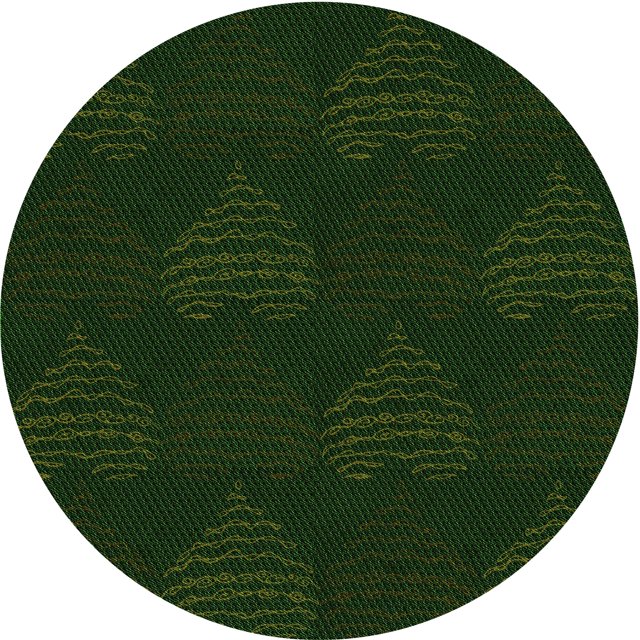 Ahgly Tapis Rond Lavable en Machine Intérieur Transitionnel Vert Émeraude Profond, 5 Pieds Rond