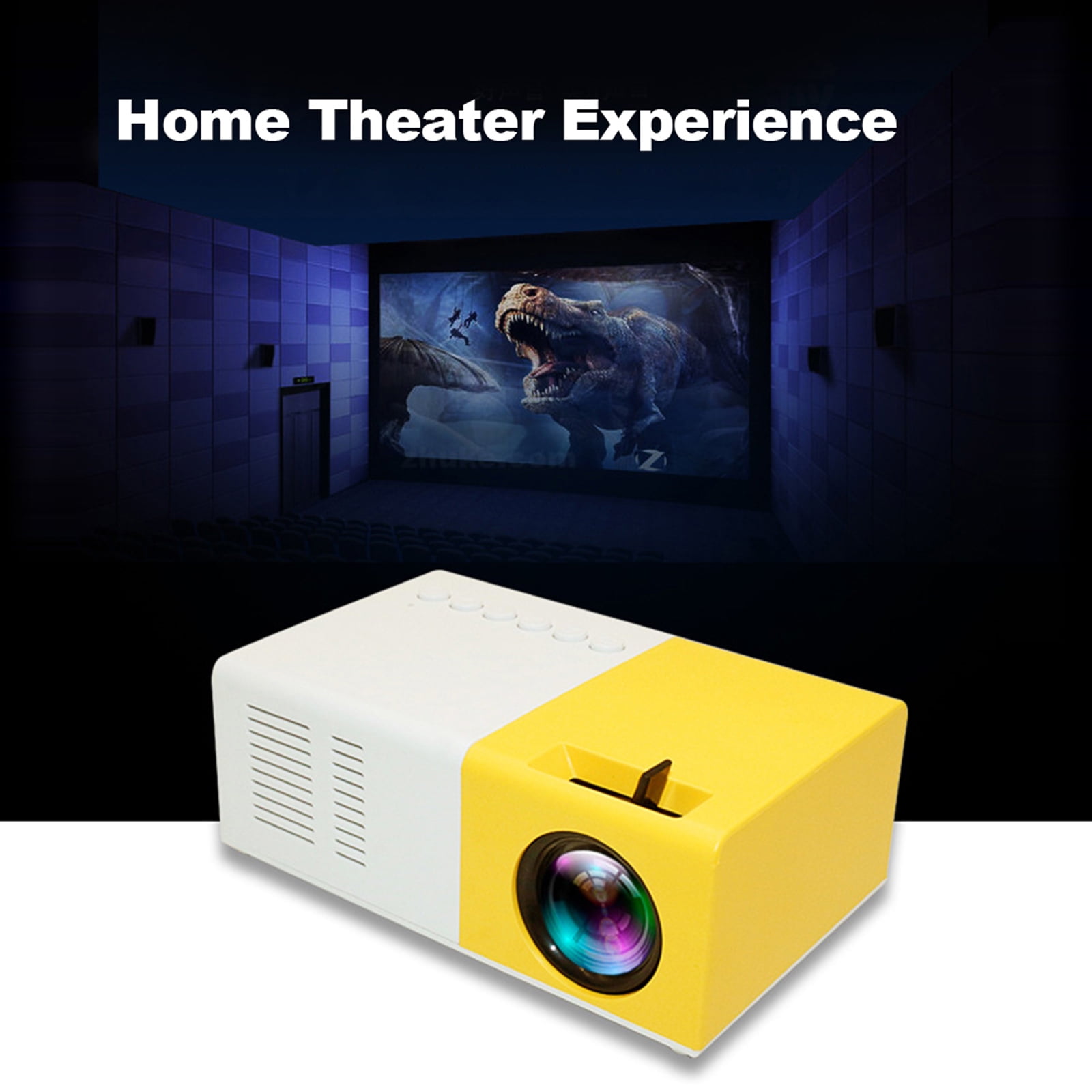 SOTEFE®Mini LED Projector Portable/WiFi Vidéoprojecteur 1080P Full HD-WiFi Video Projectors 7000 Lumen For Smartphone/iPhone Wireless Projector HDMI Multimedia 4K Home Office MobilePhone Theater Movie 