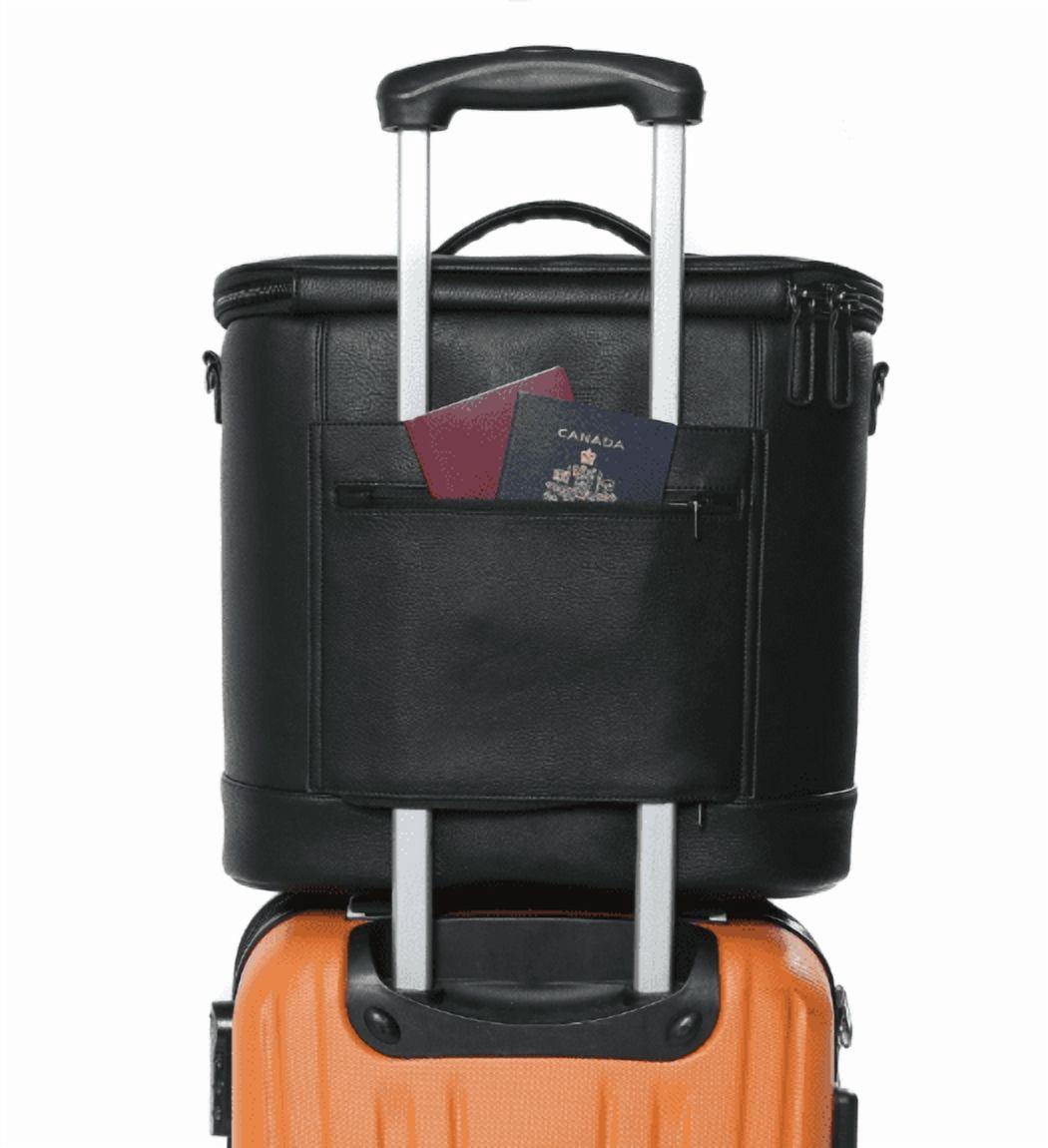Titan Faux Leather Cooler Tote (black)