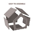 thumbnail image 4 of Decksplore Weatherproof Cat House, Indoor/Outdoor Wooden-Style Shelter for Cats & Small Pets, Light Coffee, UV & Mildew Resistant, Easy Assembly, 4 of 9