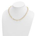thumbnail image 3 of Auriga Fine Jewelry 14K Yellow Gold Polished Oval Link Chain Necklace for Women 18", 3 of 5