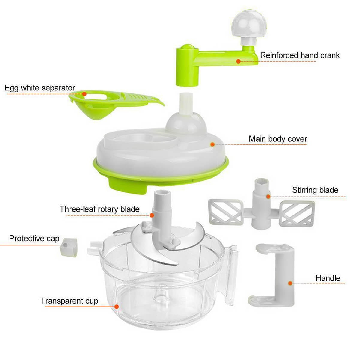 Norpro 3 Cup Food Processor, White