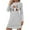 Z013-Gray, variant on Censtreet Halloween Sleep Shirts for Women Short Sleeve Night Shirts for Sleeping Pullover Nightgown Soft Nightdress