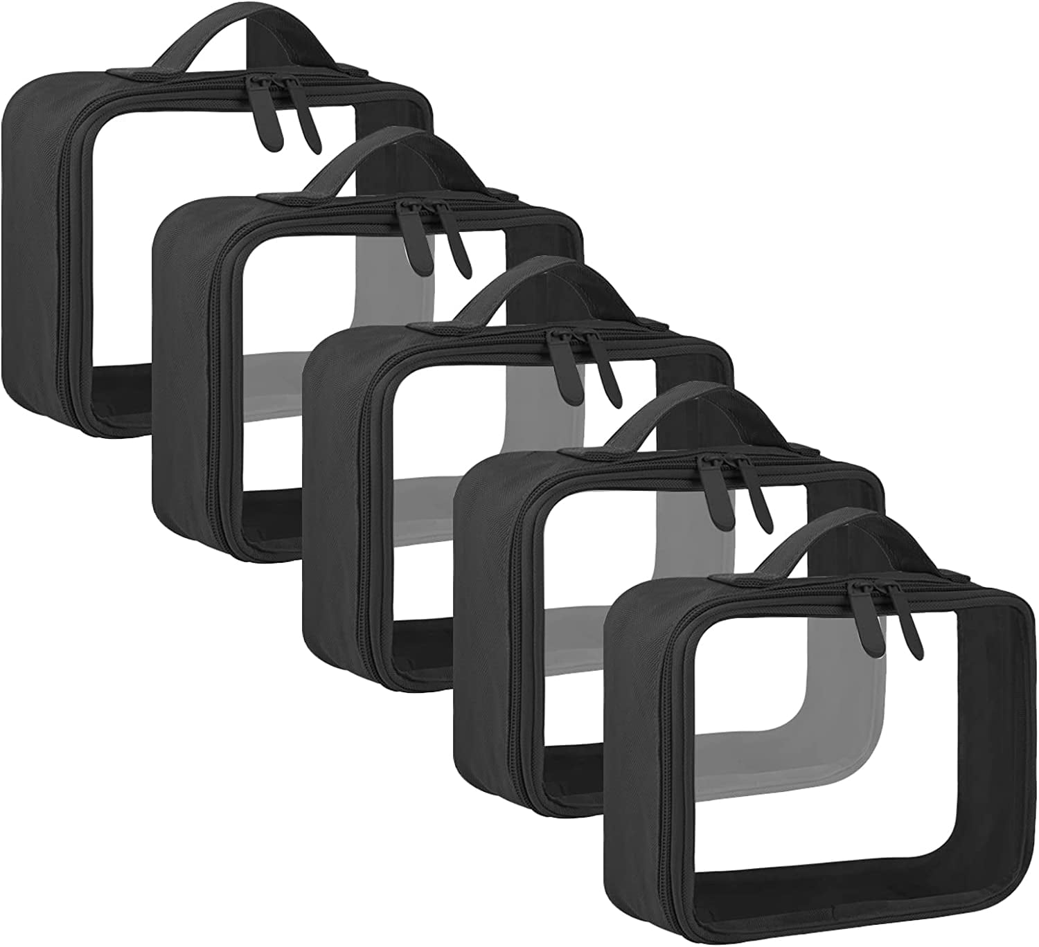 Clear Makeup Bags for Women, TSA Approved Toiletry Bag with Handle