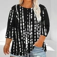 thumbnail image 5 of Hvyesh Plus Size 3/4 Sleeve Tops for Women Summer Print T Shirt 2025 Summer Oversized Tshirts Hasta 70% de descuento, 5 of 5