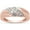 Rose, variant on Cluster Anniversary Wedding Men's Band Ring In 14k Rose Gold Over 925 Sterling Silver Men Jewelry