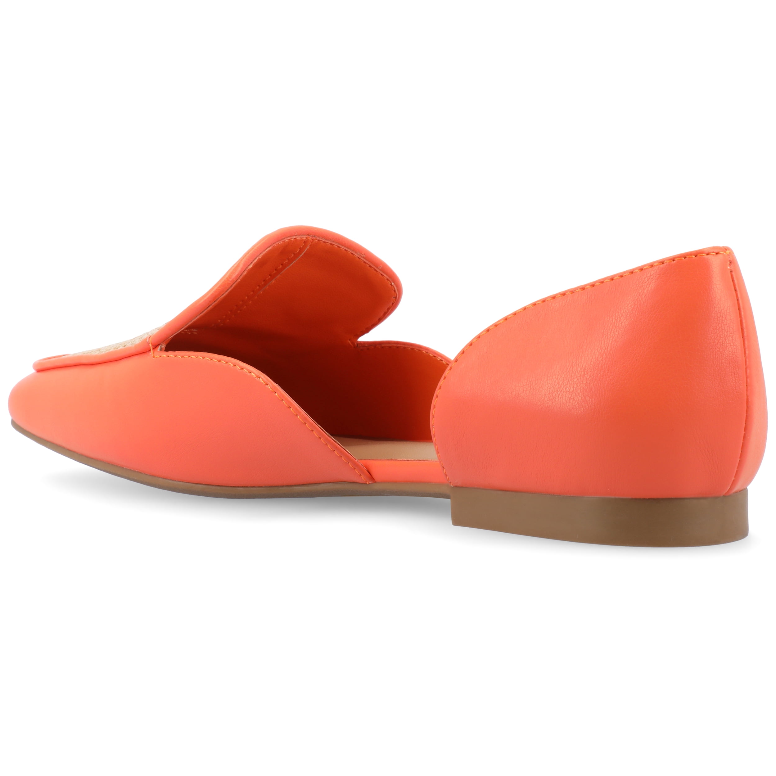 Journee Womens Kennza Soft Faux Leather Slip On Flats