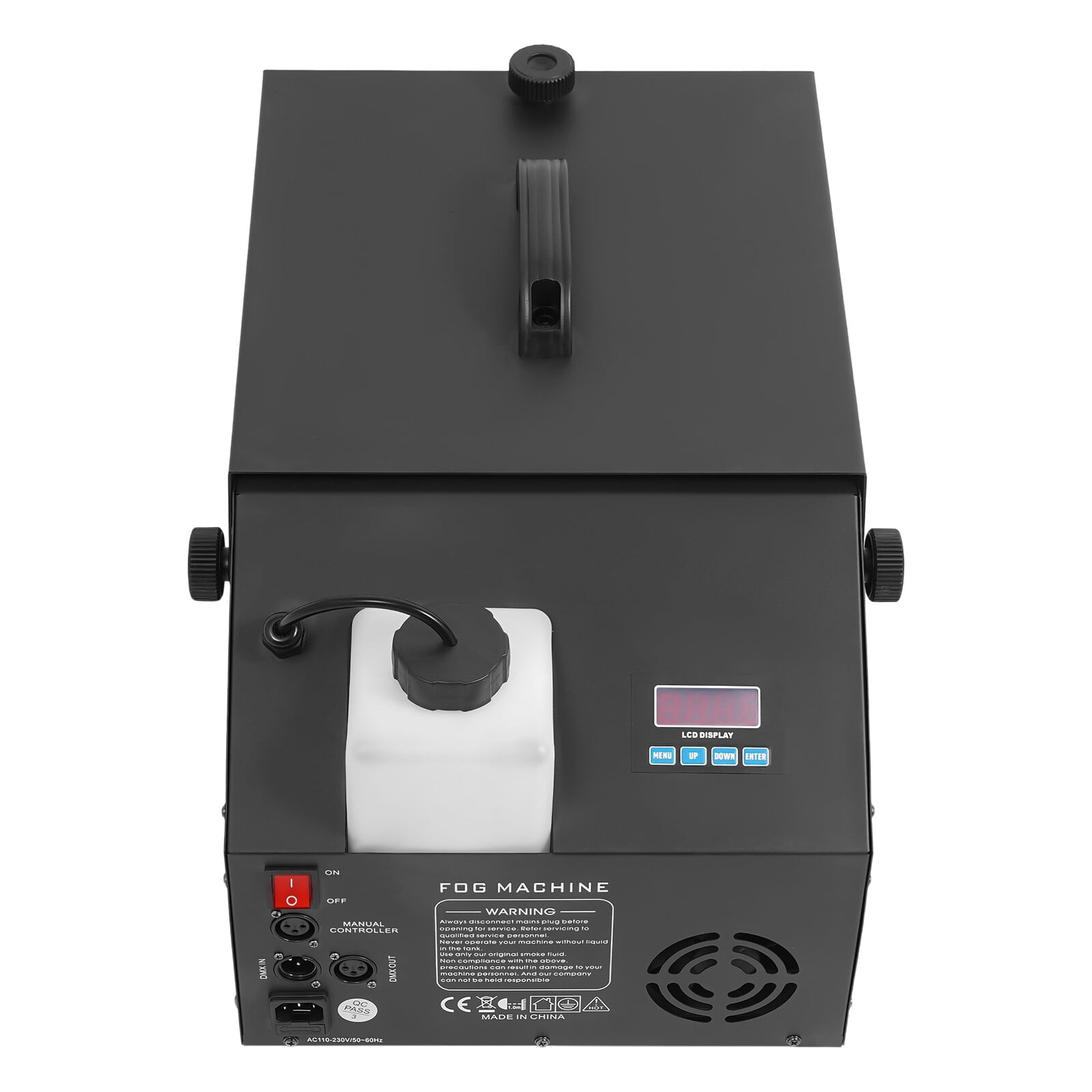 1200W 110V Black Low-Lying Smoke Machine DMX Fog Machine Multifunctional Low-Lying Fog Machine with Anti-Slip Footbeds