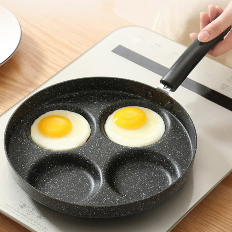  FECILA Egg Frying Pan - Non Stick 4-Cup Fried Pan, Aluminum  Cooker with Spatula and Brush, Pancake for Breakfast, Easy to Clean, Even  Heating: Home & Kitchen