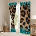 thumbnail image 3 of Castle Fairy Boys Girls Leopard Print Curtains Pack of 2 (42x84 Each),Bling Glitter Curtains Blackout,Animal Cheetah Print Bedroom Curtains,Breathable Home Decor, 3 of 6