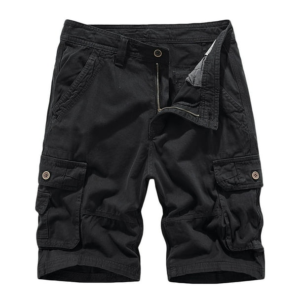 pstuiky Pantalones cortos para hombre, Pantalones cortos deportivos de verano para hombre, holgados, con múltiples bolsillos y corte holgado. Pantalones cortos de golf