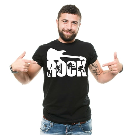 Mens Rock Guitar Shirt Rock And Roll Shirt Music T-Shirt Music Band Shirt Rock Band Shirt Shirt