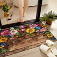 thumbnail image 4 of JML Non-Slip Microfiber & Rubber Doormat - Soft Entryway Rug for Home/Office (16"x24") - Easy Clean Door Mat for Indoor/Outdoor Use, Wooden & Flower Bush, 4 of 5