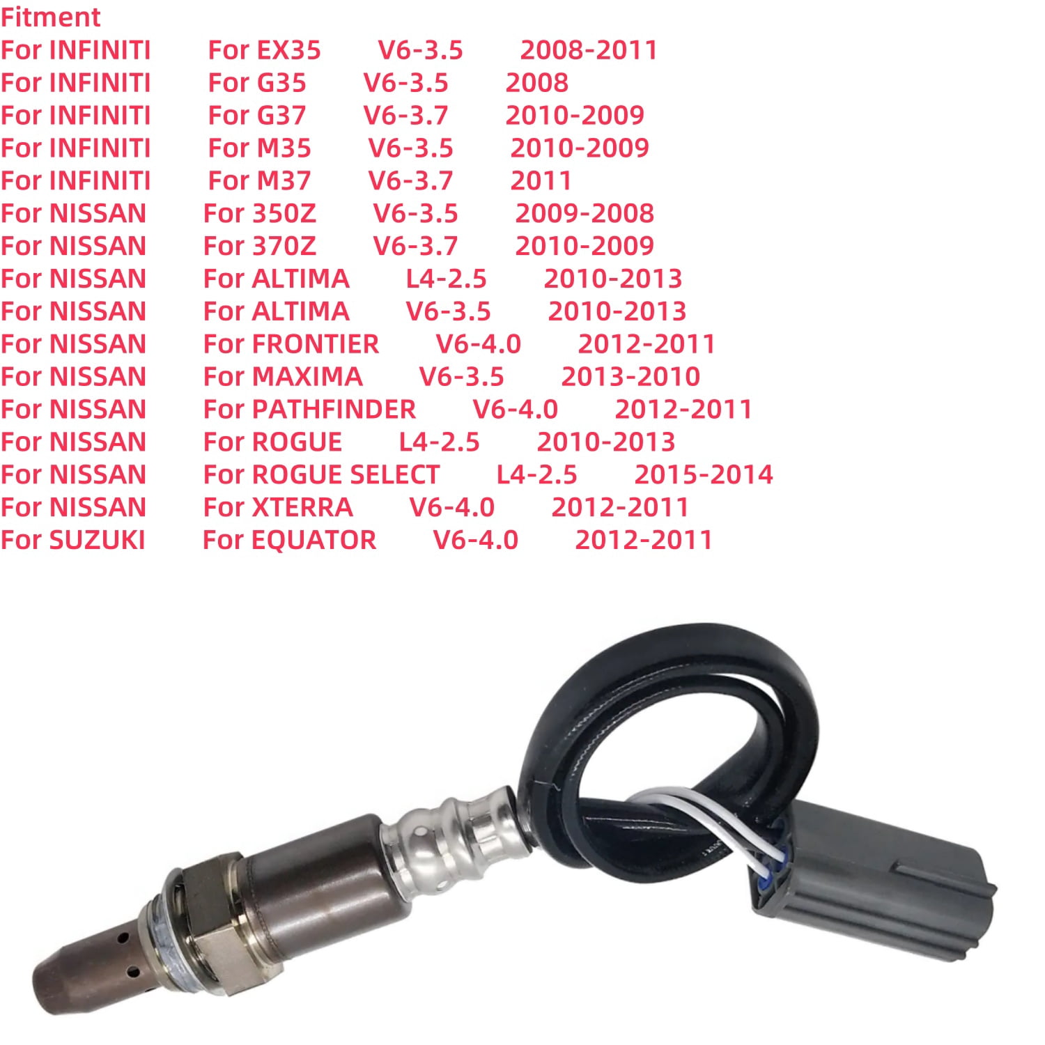 Maxfavor 1x Upstream O2 Oxygen Sensor Air Fuel Ratio Sensor for 2010-2013 Nissan Altima 2.5L 2011-2013 Nissan Rogue 2011-2012 Nissan Pathfinder
