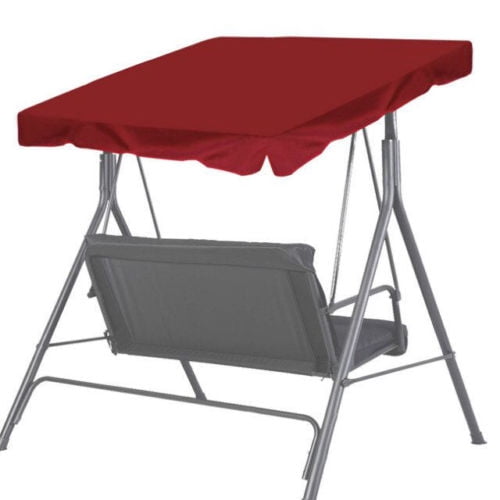 Sunrise 65"x45" Outdoor Patio Swing Canopy Replacement Cover, Burgundy (Cover Only, Frame not Included)