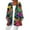 Cyan, variant on WTOBBY Women's Printed Lightweight Mid-Length Cardigan Jacket, Casual Fashion Cover-Up with Hawaiian AI Design, Long Sleeve Open Front Coat for Beach or Summer,Blue L