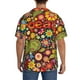 thumbnail image 3 of Fotbe Hippie Peace Love Camisa Estampada de Manga Corta para Hombre, Casual de Verano, Estilo Playero, Sin Arrugas-Small, 3 of 5