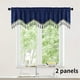 thumbnail image 3 of Cortina de gasa con flecos de color azul sólido, cortinas de ventana con flecos elegantes, 3 of 6