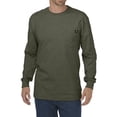 thumbnail image 1 of Camiseta Dickies de manga larga, peso pesado, cuello redondo, verde, 1 of 3