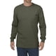 thumbnail image 1 of Camiseta Dickies de manga larga, peso pesado, cuello redondo, verde, 1 of 3