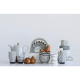 thumbnail image 3 of Creative Co-Op White Stoneware Black Speckles &amp; Gold Electroplating Teapot, 3 of 3