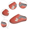 thumbnail image 6 of Memory Foam House Slippers for Women Butterfly Embroidery Cozy Warm Home Indoor Casual Slip on Shoes Watermelon Red 8.5, 6 of 6