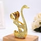 thumbnail image 4 of 6-Piece Swan-Shaped Coffee Spoons Set with Holder, Vintage Gold Dessert Teaspoons Cutlery with Stand, 4 of 5
