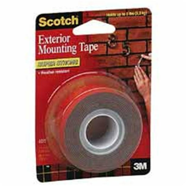 3M MMM4011 HeavyDuty Exterior Mounting Tape Holds 5 lb. 1in.x60in.