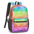 thumbnail image 5 of 17 Inch Lightweight Backpack,PVC Waterproof Oxford Fabric, Ergonomically Designed, with Large Capacity, Vibrant Rainbow Print, 5 of 5
