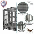 thumbnail image 4 of SMONTER Heavy Duty Dog Crate I Shape Strong Metal Kennel for Large Dogs, 4 of 7