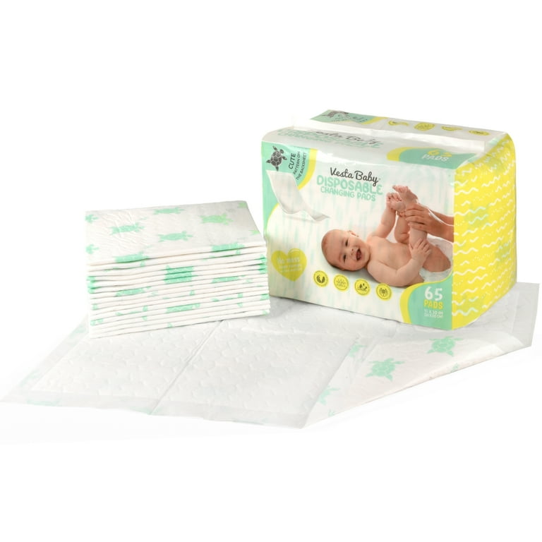 Vesta Baby Portable Waterproof Diaper Liners Disposable Changing Pads Pack of 65 Walmart